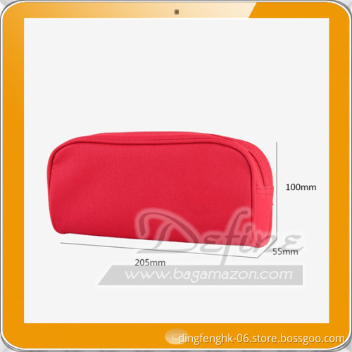 Simple Red Nylon Pencil Case